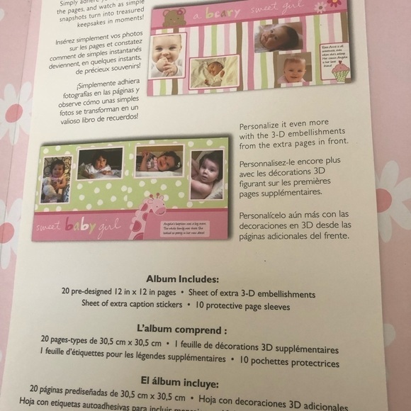 Sandra Magsamen Scrapbook Complete Baby Girl Pink Daisies 20 Pages Stickers Pink - Picture 13 of 16